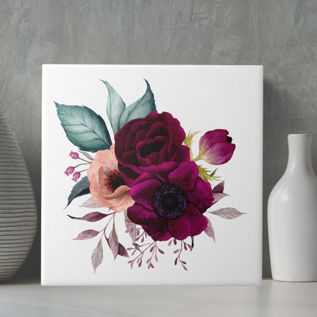 Vintage Boho Purple Flowers Floral (In situ)