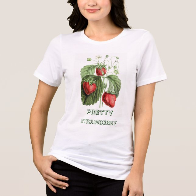 Vintage Bonito Morango Vermelho Personalizado (Frente)