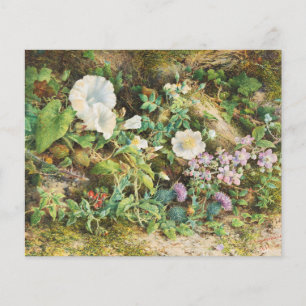 Vintage bonito petunias flores pintura floral