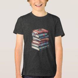 Vintage Books Stack T Shirt Design