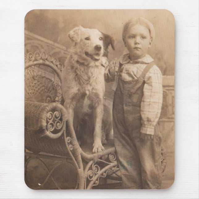 Vintage border collie Mousepad (Frente)