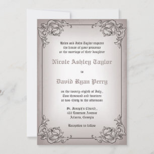 Vintage Border - convite para casamento