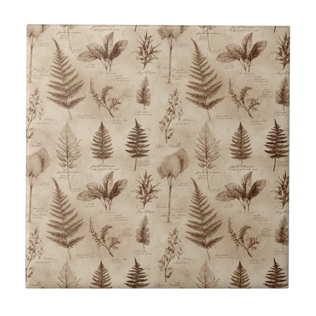 Vintage Botanical Floral Pattern (7) (Frente)