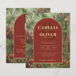 Vintage Botanical Terracotta Florals Arch WEDDING