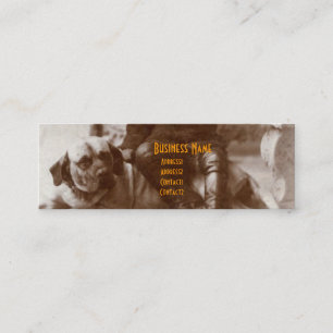Vintage Boy no Hound Dog Bookmark Cartões de visit