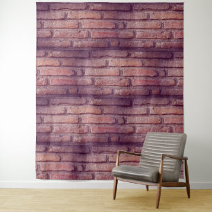 Vintage Brick Wall Patterna Rustic Decor Tapeçaria
