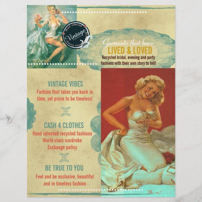 Vintage Bridal Fashions - Folheto (Frente)
