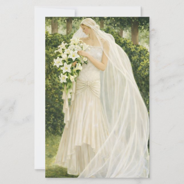 Vintage Bride budget invitation (Frente)