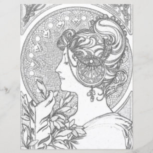 Vintage Brigid Celtic Wicca Coloring Paper