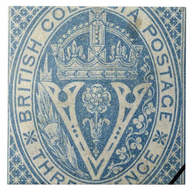 Vintage British Columbia Cerâmica Azulejo (Frente)