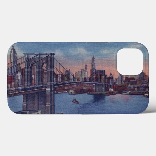 Vintage Brooklyn Bridge Blue (Verso (horizontal))