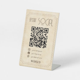 Vintage brow QR code business me digitaliza em míd
