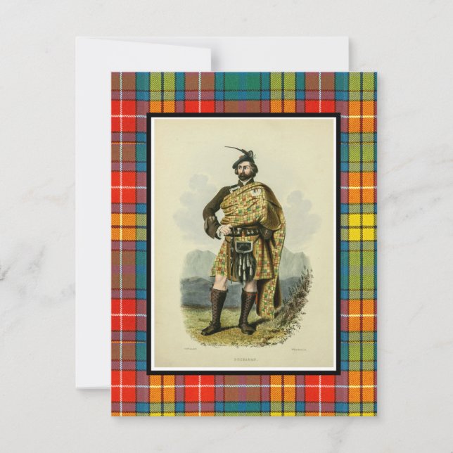 Vintage Buchanan Scottish Clansman Illustration (Frente)