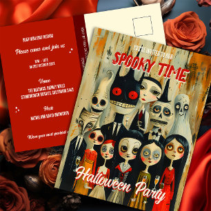 Vintage Budget Spooky Festa de Halloween Convite