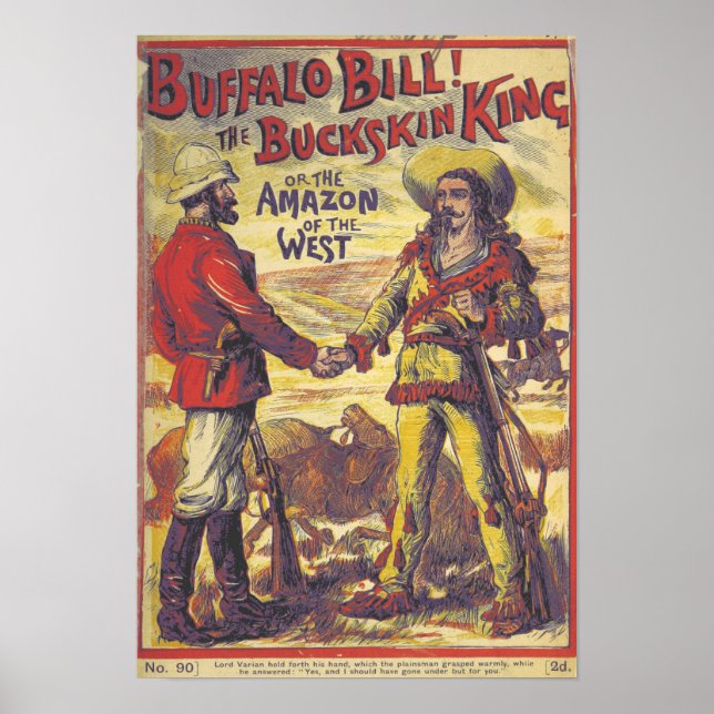 Vintage Buffalo Bill Poster (Frente)