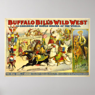 VINTAGE Buffalo Bill POSTER (Repro)