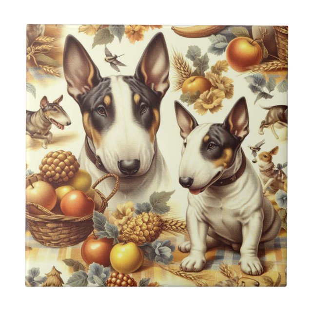 Vintage Bull Terrier Painting (Frente)