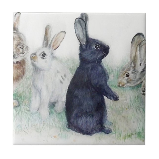 Vintage bunnies, felz pascoa (Frente)