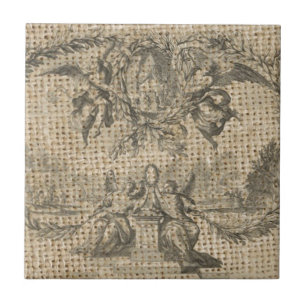 vintage burlap religioso paraíso vitoriano