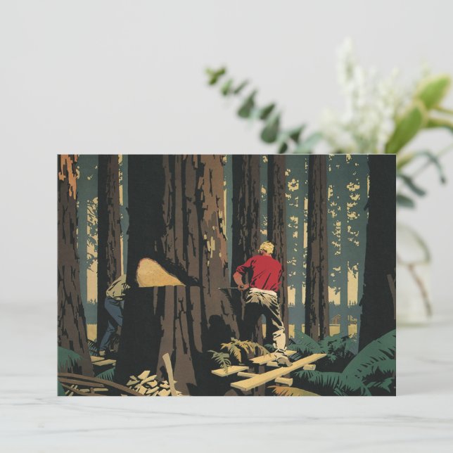 Vintage Business, Lumber Industry Redwood Forest (Em pé/Frente)