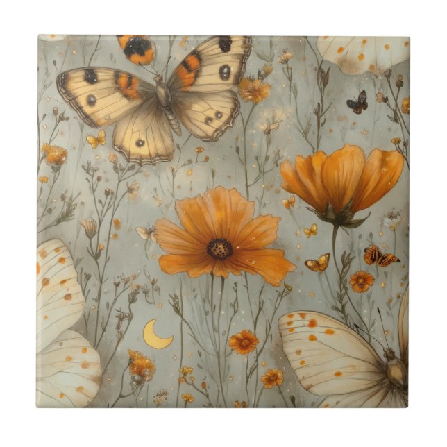 Vintage Butterfly Wildflower (1) (Frente)