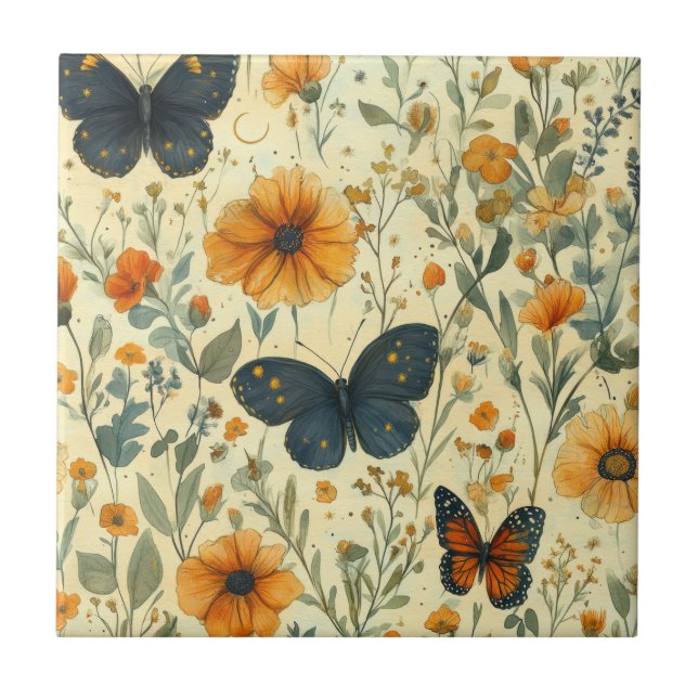 Vintage Butterfly Wildflower (5) (Frente)