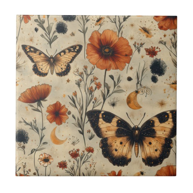 Vintage Butterfly Wildflower (7) (Frente)