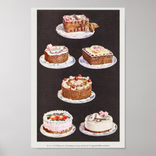 VINTAGE CAKES POSTER DESIGN