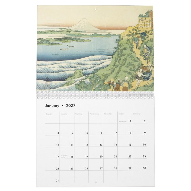 Vintage Calendário Japonês (Jan 2027)