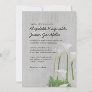 Vintage Calla Lillies - Convites De Casamento