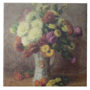 Vintage Camille Bouvagne Um Buquê de Flores