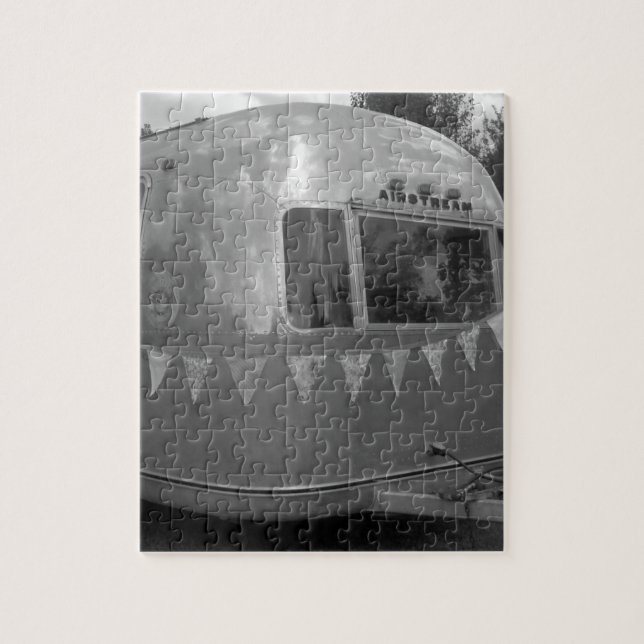 VINTAGE CAMPER REBOQUE DE PRATA quebra-cabeça (Vertical)