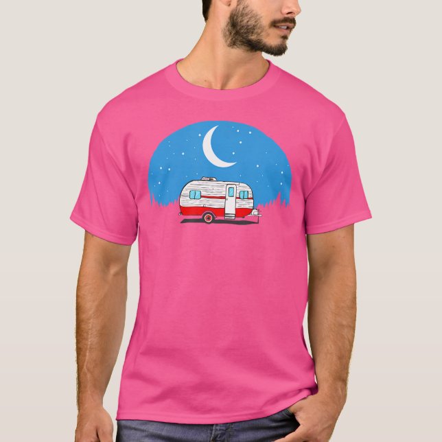 Vintage Camper Sob As Estrelas - Camisa Retro Camp (Frente)