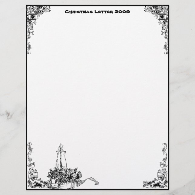 Vintage Candle Christmas 2009 Letterhead (Frente)