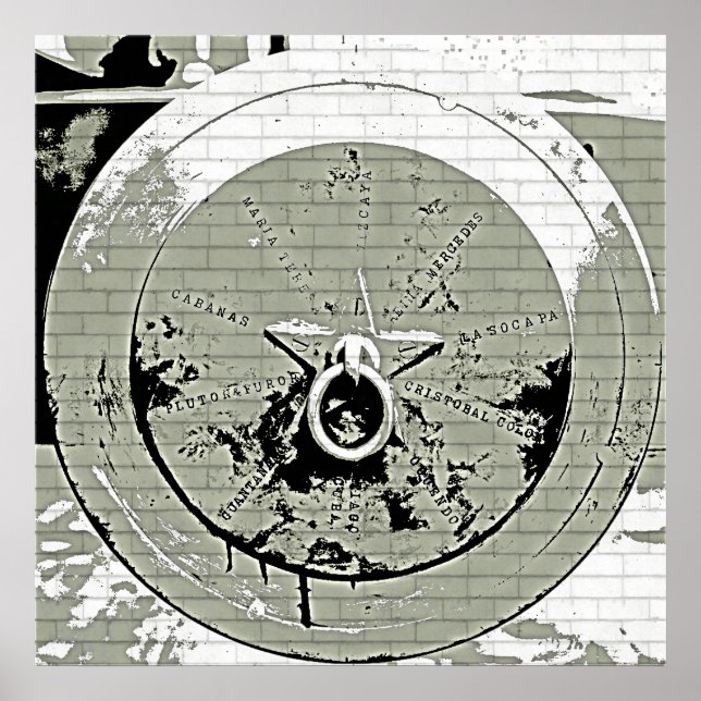 Vintage Cannon Grunge Poster (Frente)