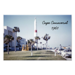 Vintage Cape Canaveral Fotografia Impressão