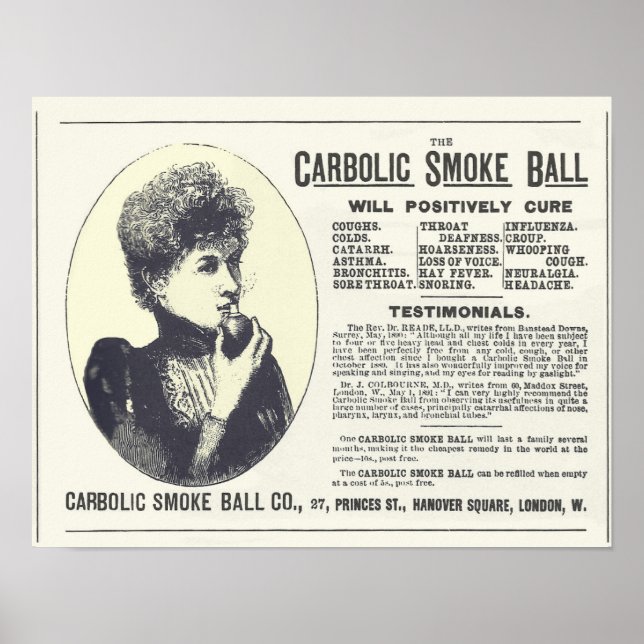 Vintage Carbolic Smokeball Impressão (Frente)