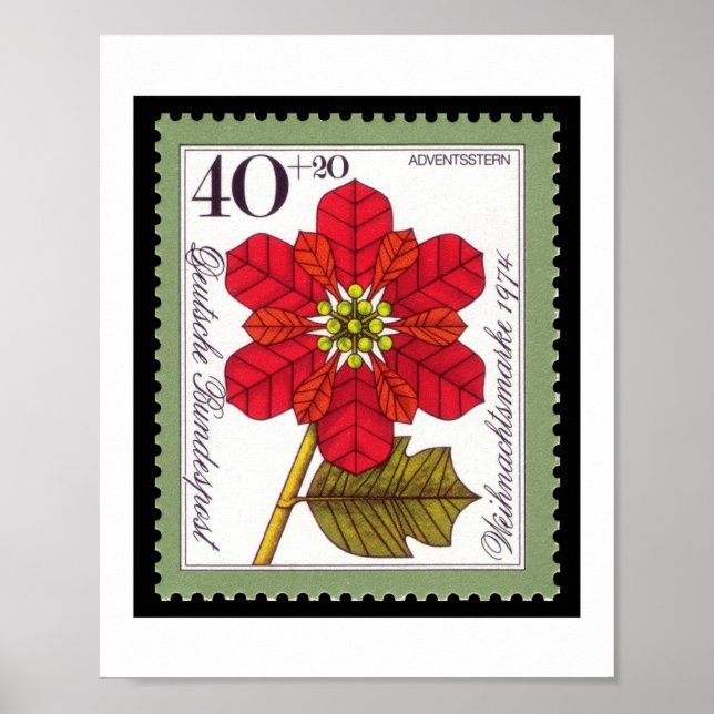 Vintage - Carimbo de Natal alemão - Poster (Frente)