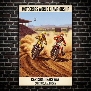Vintage Carlsbad Raceway Motocross Poster