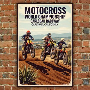 Vintage Carlsbad Raceway Motocross Poster