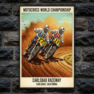 Vintage Carlsbad Raceway Motocross Poster