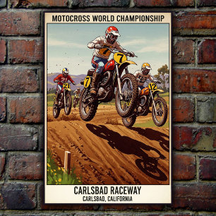 Vintage Carlsbad Raceway Motocross Poster
