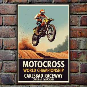 Vintage Carlsbad Raceway Motocross Poster