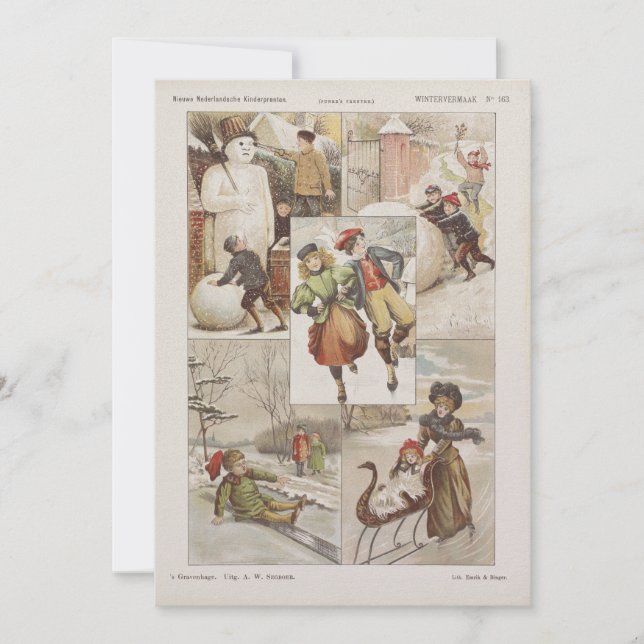 Vintage - Cartão de Natal Holandês (Frente)