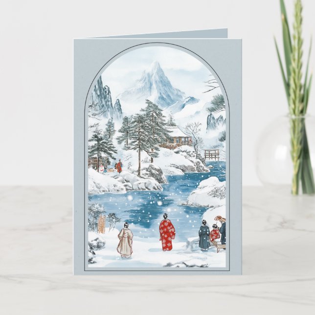 Vintage - Cartão de Natal Japonês (Frente)