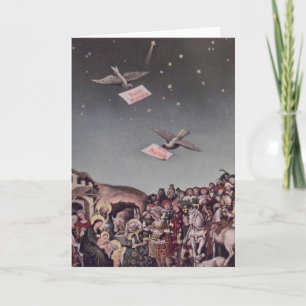 Vintage Cartão de Natal Religioso Italiano