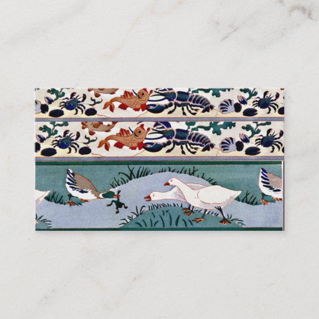 Vintage Cartão de visita Birds (Frente)