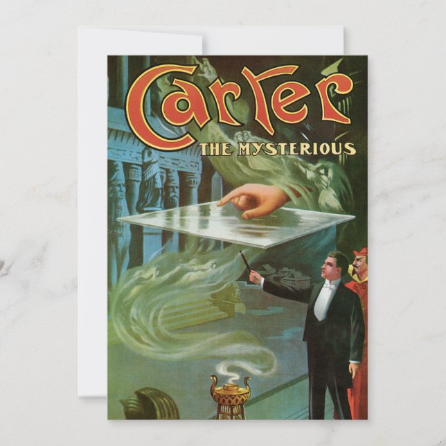 Vintage Carter o Misterioso Poster mágico (Frente)