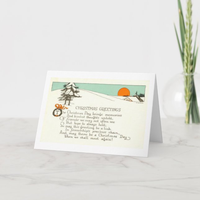 Vintage - Cartões de natal para Amigos, (Frente)