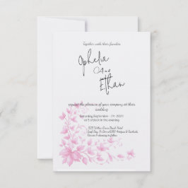 Vintage Casamento Floral Romântico Convite